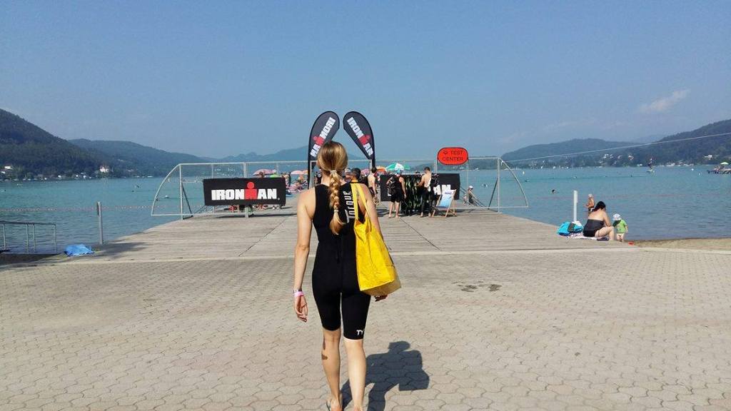 Bibben Nordblom vid simstarten.