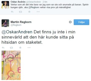 Oskar Andrén, Martin Regborn och kontroller som lurade dem båda. Faksimil: Twitter