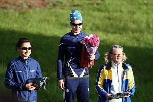 Pallen: Tvåan Antje Torstensson, vinnaren Josefin Gerdevåg och trean Rose-Marie Enmalm.  Foto: Alexander Lindhe