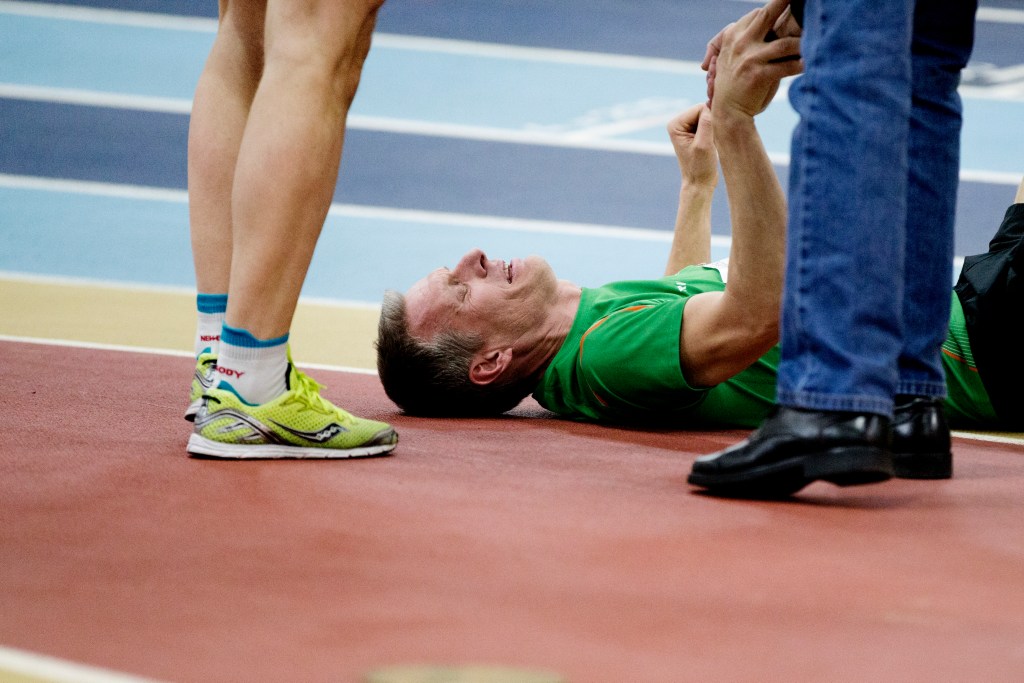 Patrik Johansson vann Inneserien totalt och noterade dessutom nytt distriktsrekord över 3 000 meter inomhus i H50-klassen, 9.46,61. Foto: Veronika LJjng Nielsen