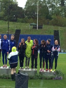 Erika Bergentz, Josefin Gerdevåg och Lisa Brorson tog SM-brons på 3x1 500 meter.  Foto: Mikael Kroon